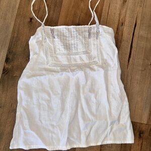 Reformation Lace and Linen Tank